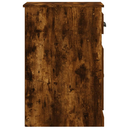 Sidoskåp rökfärgad ek 40x50x75 cm konstruerat trä