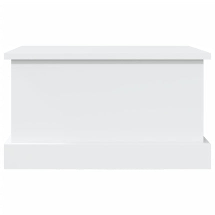 Förvaringslåda vit 50x30x28 cm konstruerat trä