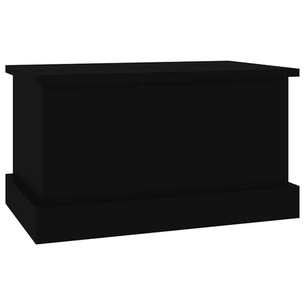 Förvaringslåda svart 50x30x28 cm konstruerat trä