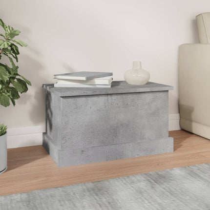 Förvaringslåda betonggrå 50x30x28 cm konstruerat trä