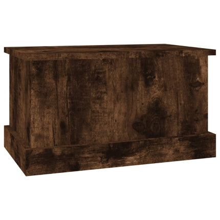 Förvaringslåda rökfärgad ek 50x30x28 cm konstruerat trä