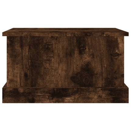 Förvaringslåda rökfärgad ek 50x30x28 cm konstruerat trä