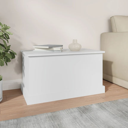 Förvaringslåda vit 70x40x38 cm konstruerat trä