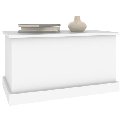 Förvaringslåda vit 70x40x38 cm konstruerat trä