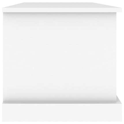 Förvaringslåda vit 70x40x38 cm konstruerat trä