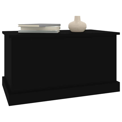 Förvaringslåda svart 70x40x38 cm konstruerat trä