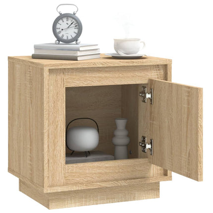 Sängbord 2 st sonoma-ek 44x35x45 cm konstruerat trä