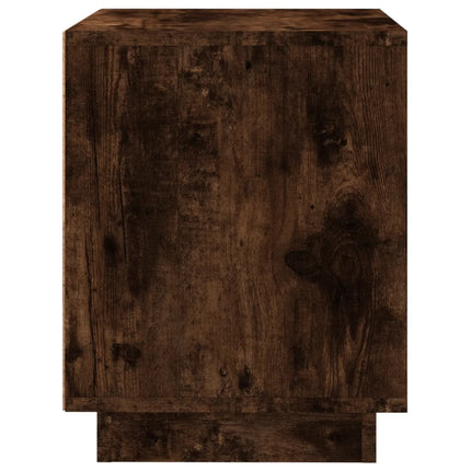 Sängbord 2 st rökfärgad ek 44x35x45 cm konstruerat trä