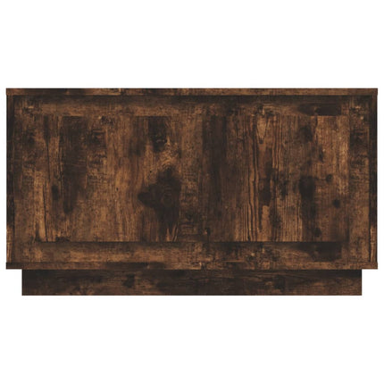 Tv-bänk rökfärgad ek 80x35x45 cm konstruerat trä