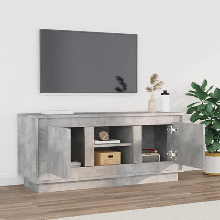 Tv-bänk betonggrå 102x35x45 cm konstruerat trä