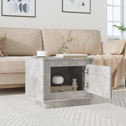 Soffbord betonggrå 51x50x44 cm konstruerat trä