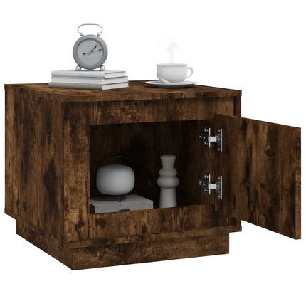 Soffbord rökfärgad ek 51x50x44 cm konstruerat trä