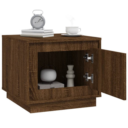 Soffbord brun ek 51x50x44 cm konstruerat trä