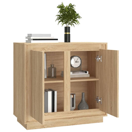 Skänk sonoma-ek 80x34x75 cm konstruerat trä