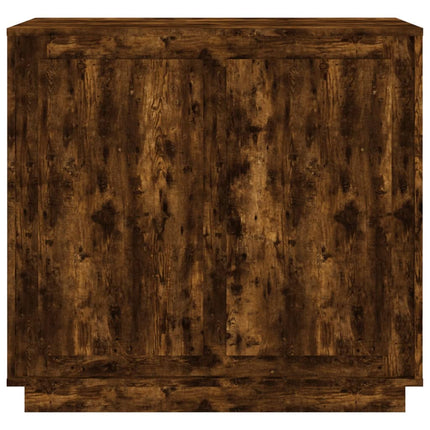 Skänk rökfärgad ek 80x34x75 cm konstruerat trä