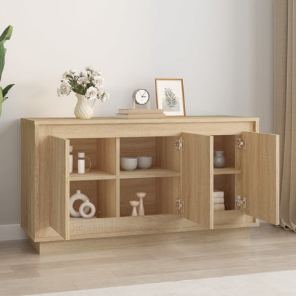 Byrå sonoma-ek 102x35x55 cm konstruerat trä