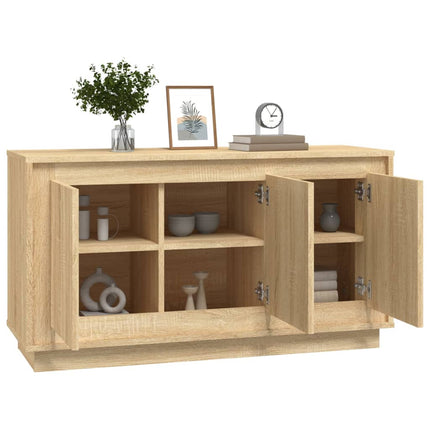 Byrå sonoma-ek 102x35x55 cm konstruerat trä