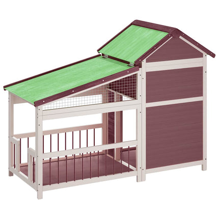 Hundgård mockabrun 143x60,5x109 massiv furu