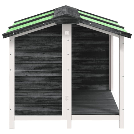 Hundgård grå 96x87x80,5 massiv furu