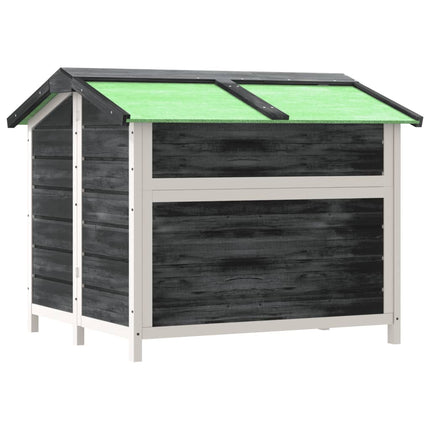 Hundgård grå 96x87x80,5 massiv furu