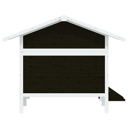 Hundgård grå 159x120x88,5 cm massiv furu