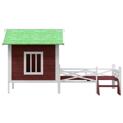 Hundgård mockabrun 159x120x88,5 cm massiv furu