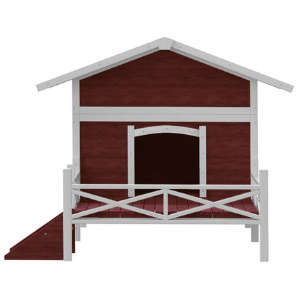 Hundgård mockabrun 159x120x88,5 cm massiv furu