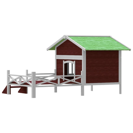 Hundgård mockabrun 159x120x88,5 cm massiv furu