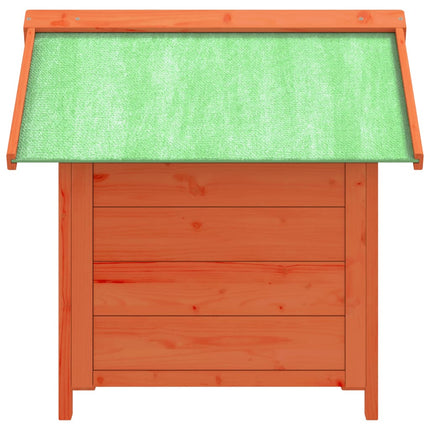 Hundgård brun 65x65x61,5 cm massiv furu