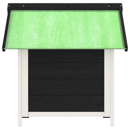 Hundgård grå 65x65x61,5 cm massiv furu
