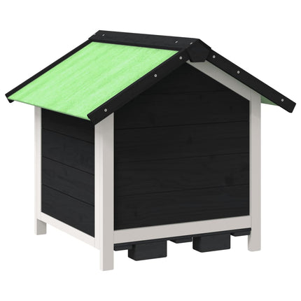 Hundgård grå 65x65x61,5 cm massiv furu