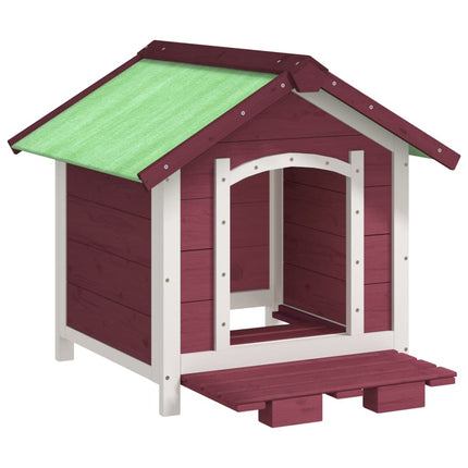Hundgård mockabrun 65x65x61,5 cm massiv furu