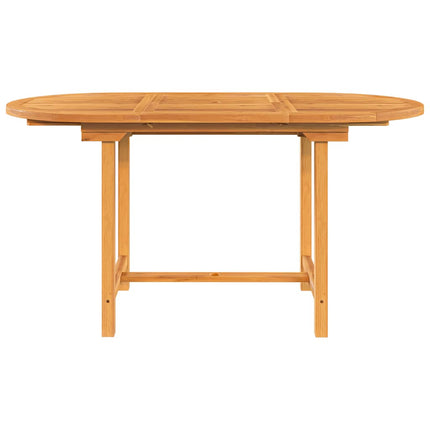 Utdragbart trädgårdsbord 110-160x80x75 cm massiv teak