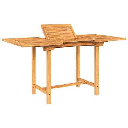 Utdragbart trädgårdsbord 110-160x80x75 cm massiv teak