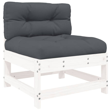 Mittensoffor med dynor 2 st vit massiv furu