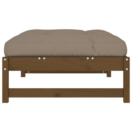 Fotpall för trädgården honungsbrun 120x80 cm massiv furu