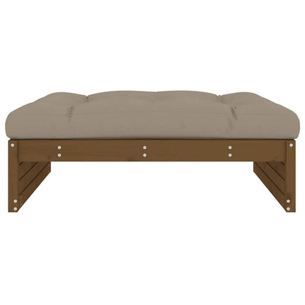 Fotpall för trädgården honungsbrun 120x80 cm massiv furu
