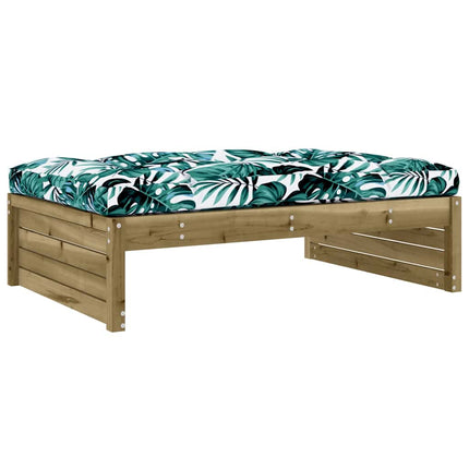 Fotpall för trädgården 120x80 cm massiv furu
