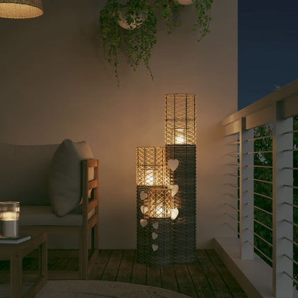 Ljushållare 3 St Grå Korgmaterial