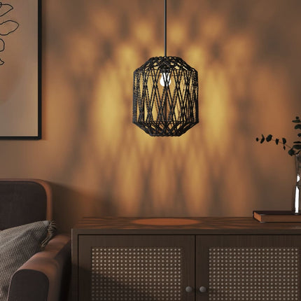 Lampskärm svart Ø23x28 cm järn och papper