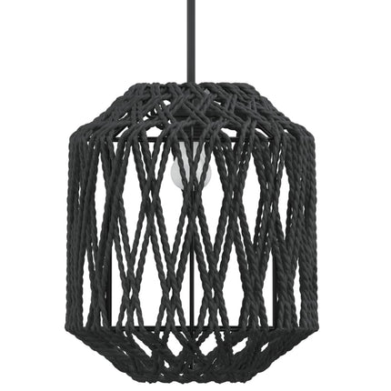 Lampskärm svart Ø23x28 cm järn och papper
