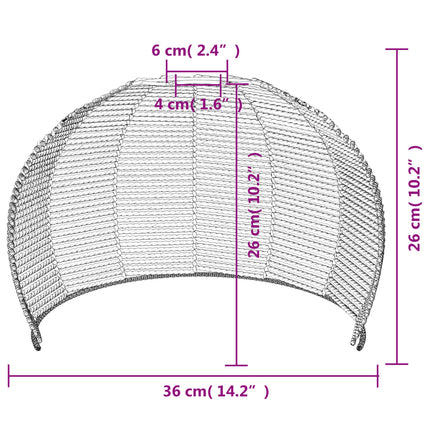 Taklampskärm Ø36x26 cm järn och papper