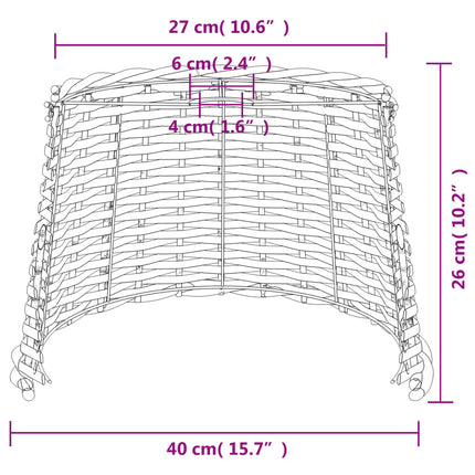 Taklampskärm vit Ø40x26 cm korgmaterial