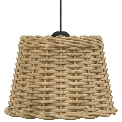 Taklampskärm brun Ø30x20 cm korgmaterial