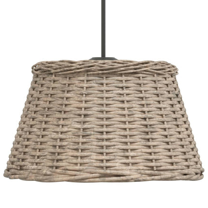 Taklampskärm brun Ø50x30 cm korgmaterial