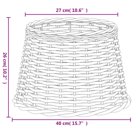 Lampskärm vit Ø40x26 cm korgmaterial