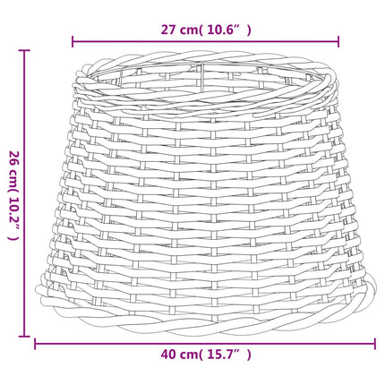 Lampskärm brun Ø40x26 cm korgmaterial
