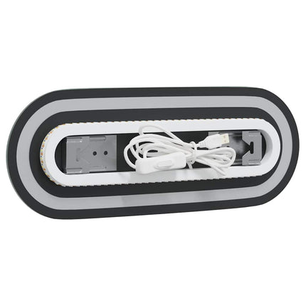 Badrumsspegel LED 40x15 cm oval