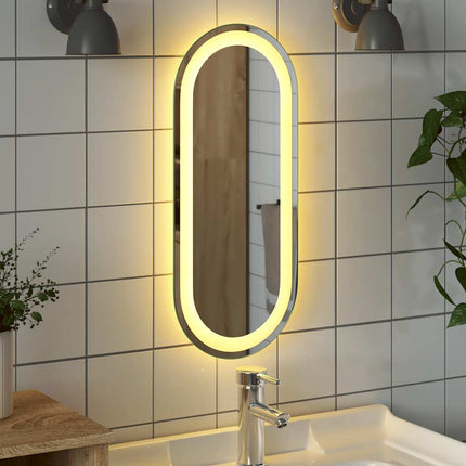 Badrumsspegel LED 60x25 cm oval
