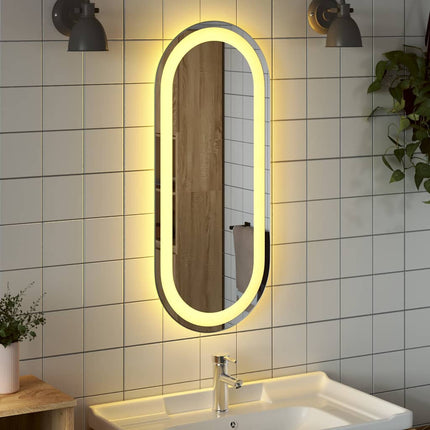 Badrumsspegel LED 70x30 cm oval